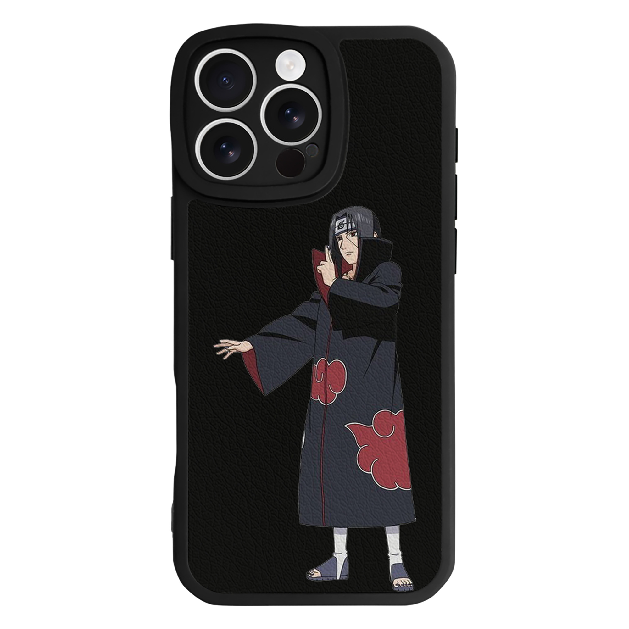 （画像用） NARUTO -ナルト- うちは イタチ Uchiha Itachi 【iPhone 16シリーズ対応】シリコンスマホケース（レザー調） 材質：シリコン